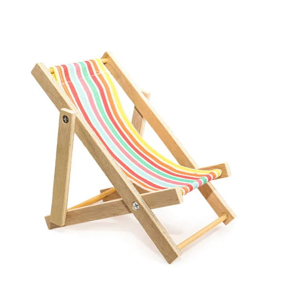 Toy Deck Cadeira Fundo Branco — Fotografia de Stock