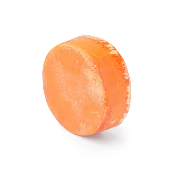 白の背景にオレンジ固体シャンプーバー — ストック写真