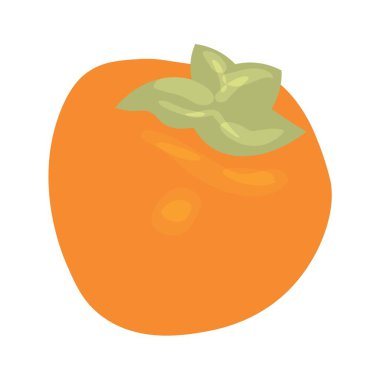 Beyaz arka plan üzerinde olgunlaşmış Trabzon hurması