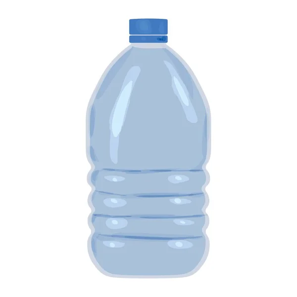 Grande Bottiglia Plastica Acqua Sfondo Bianco — Vettoriale Stock