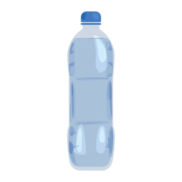Plastic Bottle Water White Background — Stock Vector