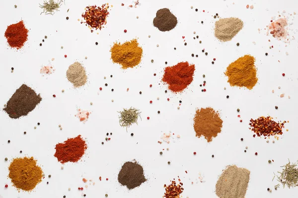 Composition Fresh Aromatic Spices Light Background — 스톡 사진