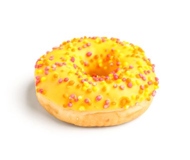 Beyaz arka planda tatlı çörek