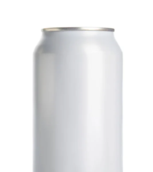 Can Fresh Soda White Background Closeup — Stock Photo, Image
