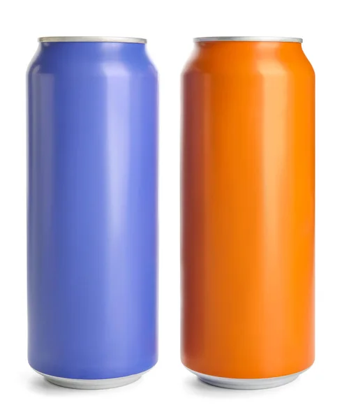 Cans Soda Isolated White Background — Stock Photo, Image