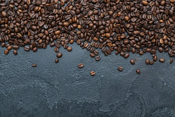 Frame Made Coffee Beans Black Background — Stock Photo, Image
