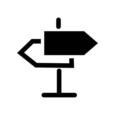 Beyaz arkaplanda yön işareti