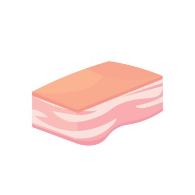 Beyaz arkaplanda salo (domuz yağı)