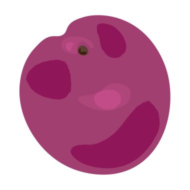 Beyaz arka planda lezzetli erik