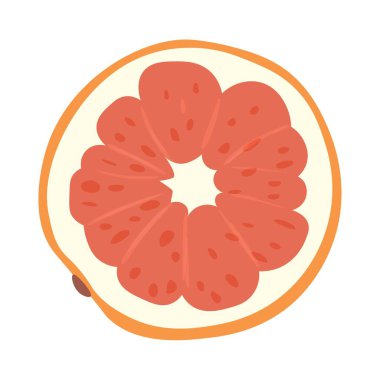 Greyfurt beyaz arka plan üzerinde kesmek