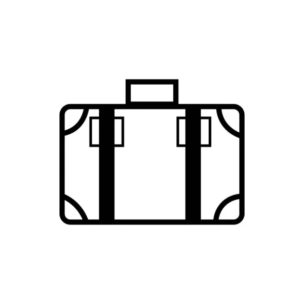 Traveler Suitcase White Background — Stock Vector