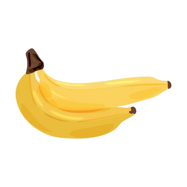 Gustose Banane Sfondo Bianco — Vettoriale Stock