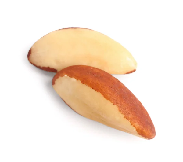 Tasty Brazil Nuts Isolated White Background — Stock Photo, Image