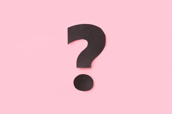 Бумажный Знак Вопроса Розовом Фоне — стоковое фото