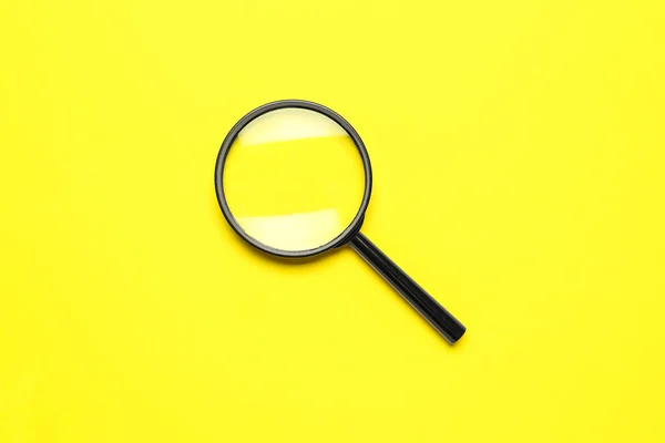 Black Magnifiers Yellow Background — Stock Photo, Image