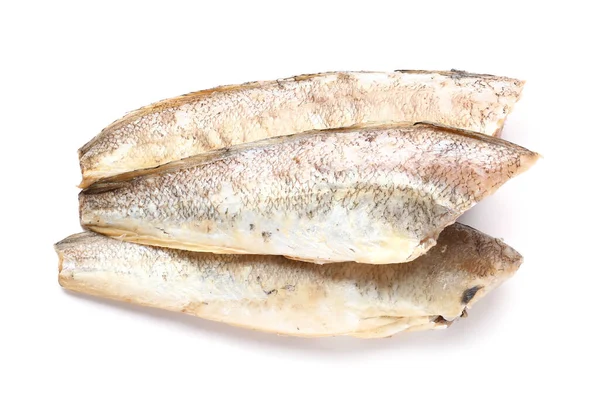 Çiğ Morina Balığı Beyaz Arkaplanda Izole Edilmiş — Stok fotoğraf