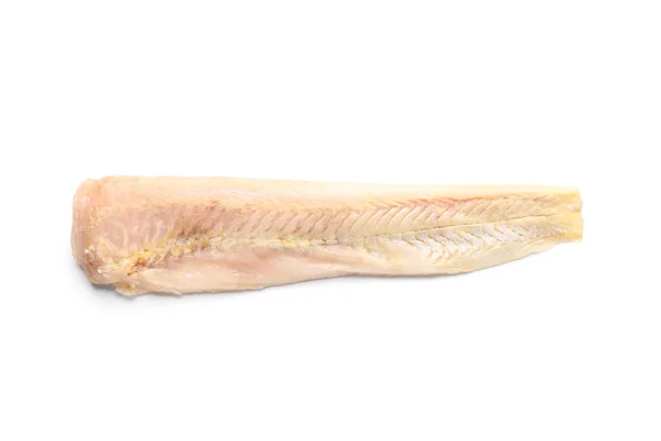 Raw Codfish Fillet White Background — Stock Photo, Image