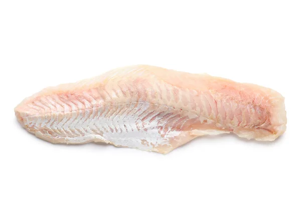 Raw Codfish Fillet White Background — Stock Photo, Image