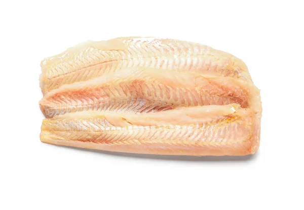 Raw Codfish Fillet Isolated White Background — Stock Photo, Image