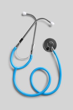 Işık arkaplanındaki modern steteskop