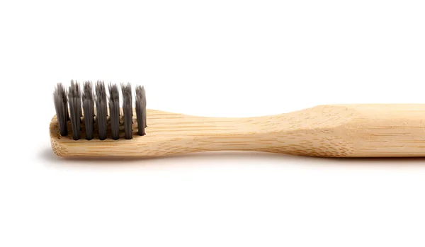 Bamboo Tooth Brush White Background Closeup — Stock Photo, Image