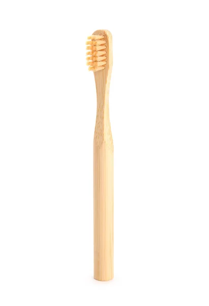 Spazzolino Bambù Sfondo Bianco — Foto Stock