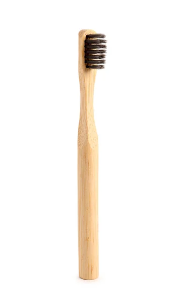 Bamboe Tandenborstel Witte Achtergrond — Stockfoto