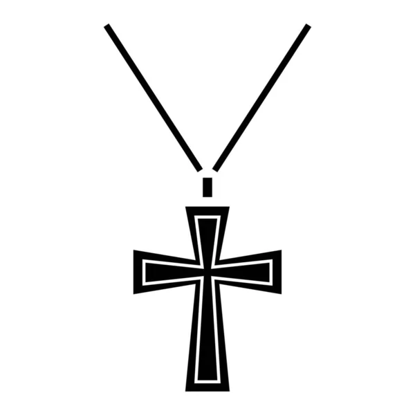 白人背景上的基督教十字架 — 图库矢量图片