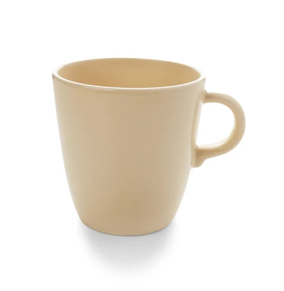 Beige Cup White Background — Stock Photo, Image