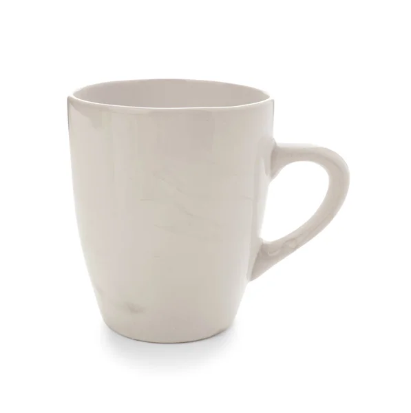 Пустой Керамической Чашки Белом Фоне — стоковое фото