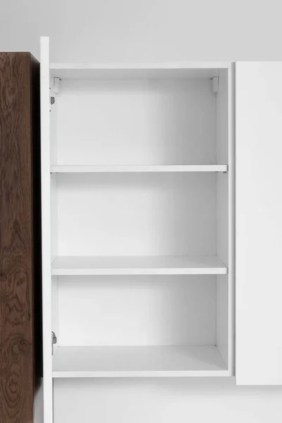 White Cupboard Hanging Light Wall Kitchen — Stock Photo, Image