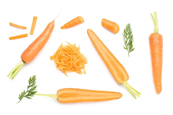 Свежая Морковь Ломтики Оранжевом Фоне — стоковое фото