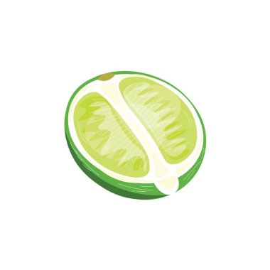 beyaz zemin üzerine kireç yarısı