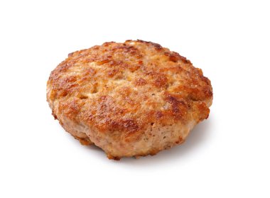 Beyaz arka planda lezzetli et pirzolası