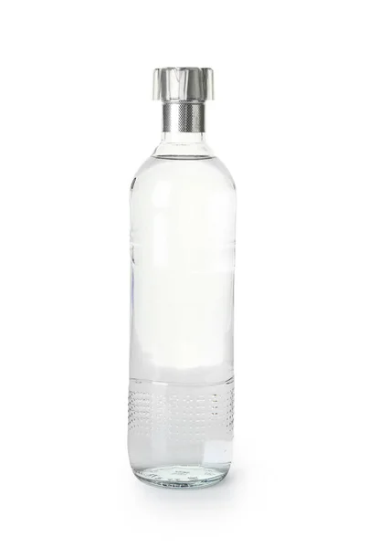 Botella Vodka Aislado Sobre Fondo Blanco —  Fotos de Stock