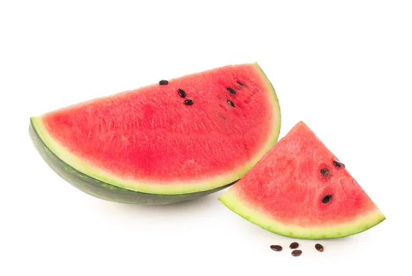 Pieces Fresh Watermelon Seeds White Background — Stock Photo, Image