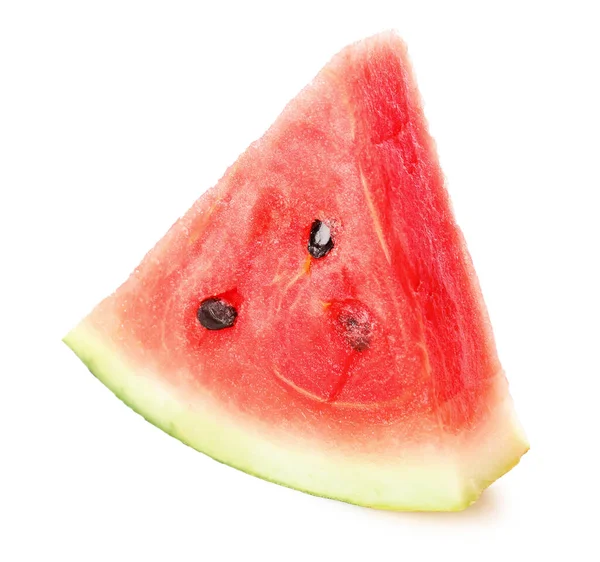 Kus Čerstvého Melounu Bílém Pozadí — Stock fotografie