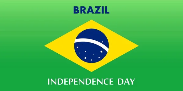 Баннер Честь Дня Независимости Бразилии — стоковый вектор
