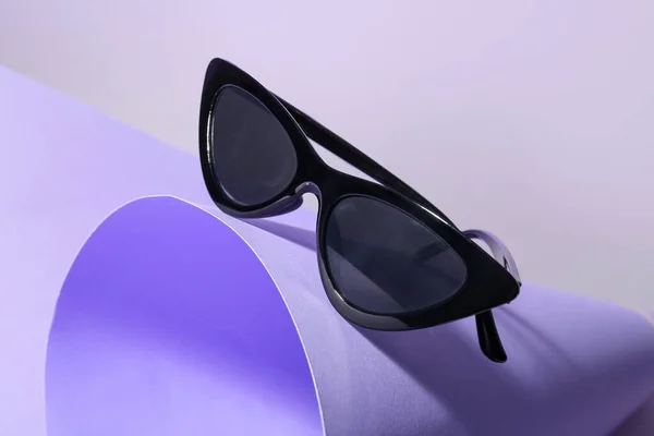 Stylish Sunglasses Lilac Background — Stock Photo, Image