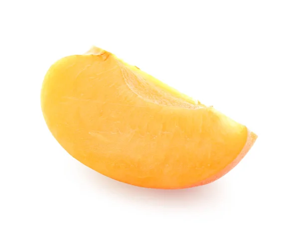 Piece Ripe Apricot Isolated White Background — Stock Photo, Image