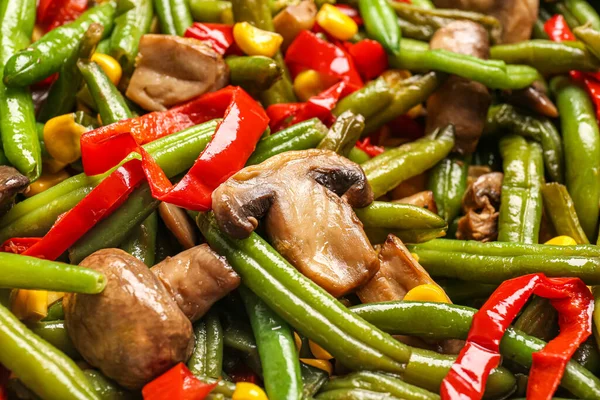 stock image Different fried vegetables as background