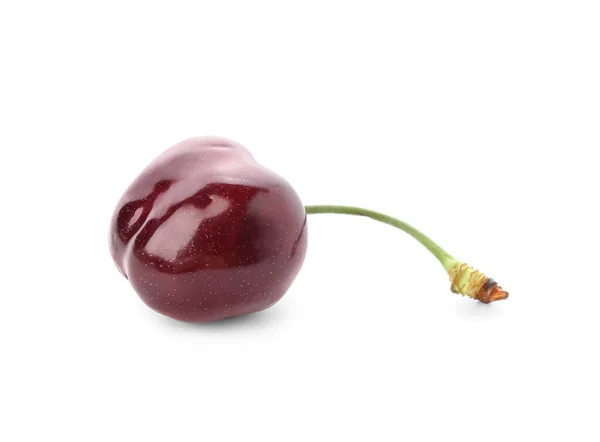 Sweet Cherry Bílém Pozadí — Stock fotografie
