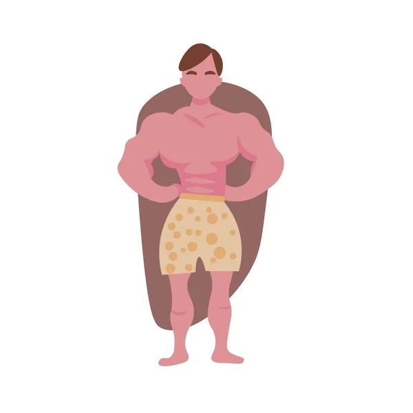 Homme Musclé Sous Vêtements Sur Fond Blanc — Image vectorielle