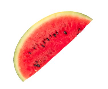Beyaz arka plan üzerinde taze karpuz parçası