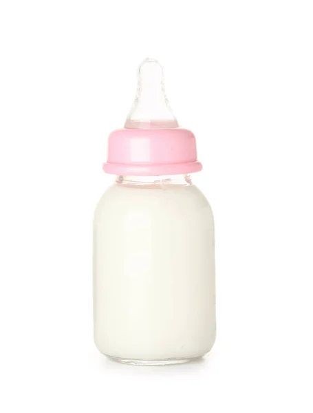 Bottle Milk Baby Isolated White Background — Stock Photo, Image