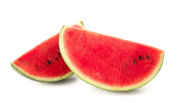 Pieces Fresh Watermelon White Background — Stock Photo, Image