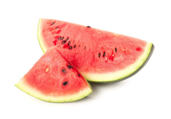 Pieces Fresh Watermelon White Background — Stock Photo, Image