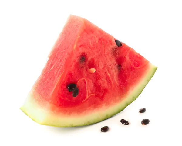 Piece Fresh Watermelon Seeds White Background — Stock Photo, Image