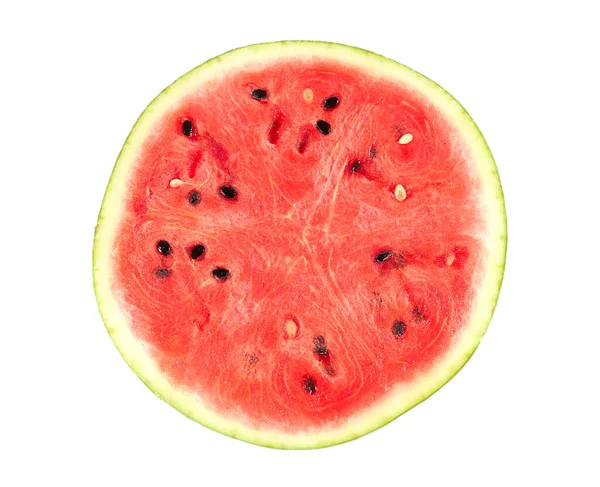 Stück Frische Wassermelone Auf Weißem Hintergrund — Stockfoto
