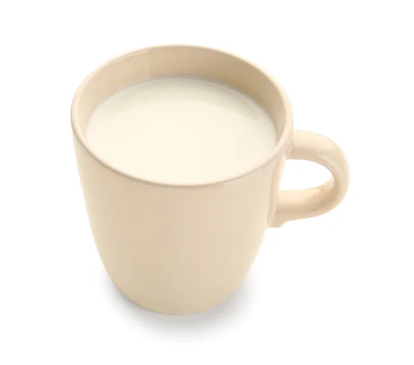 Coppa Latte Sfondo Bianco — Foto Stock